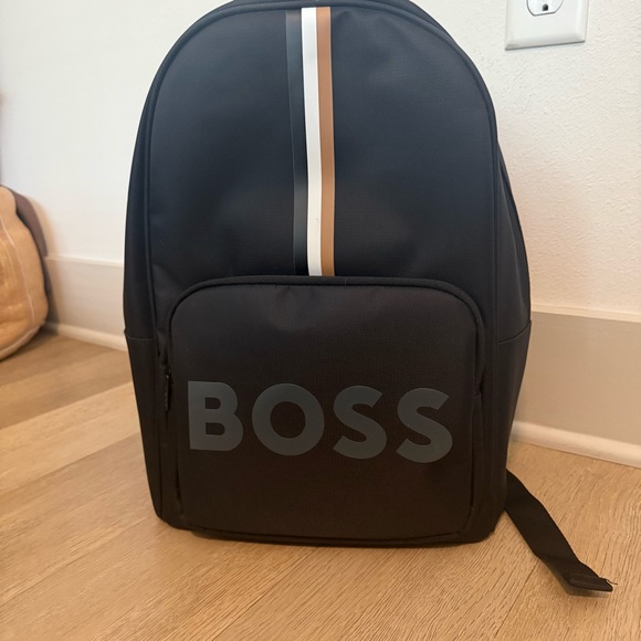 Boss Other - BOSS Black Backpack with Tan Stripe